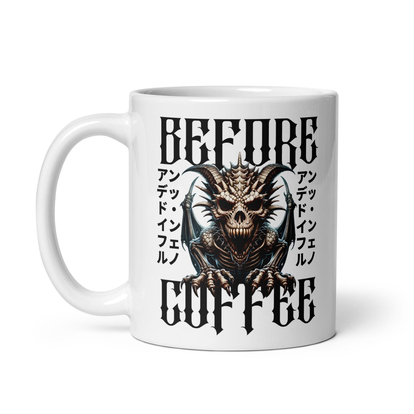 Before Coffee Zombie Dragon Ceramic Mug (11oz)