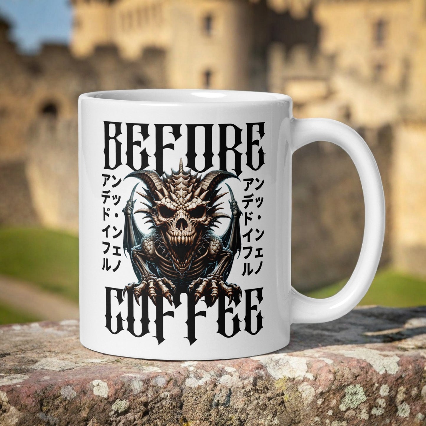 Before Coffee Zombie Dragon Ceramic Mug (11oz)