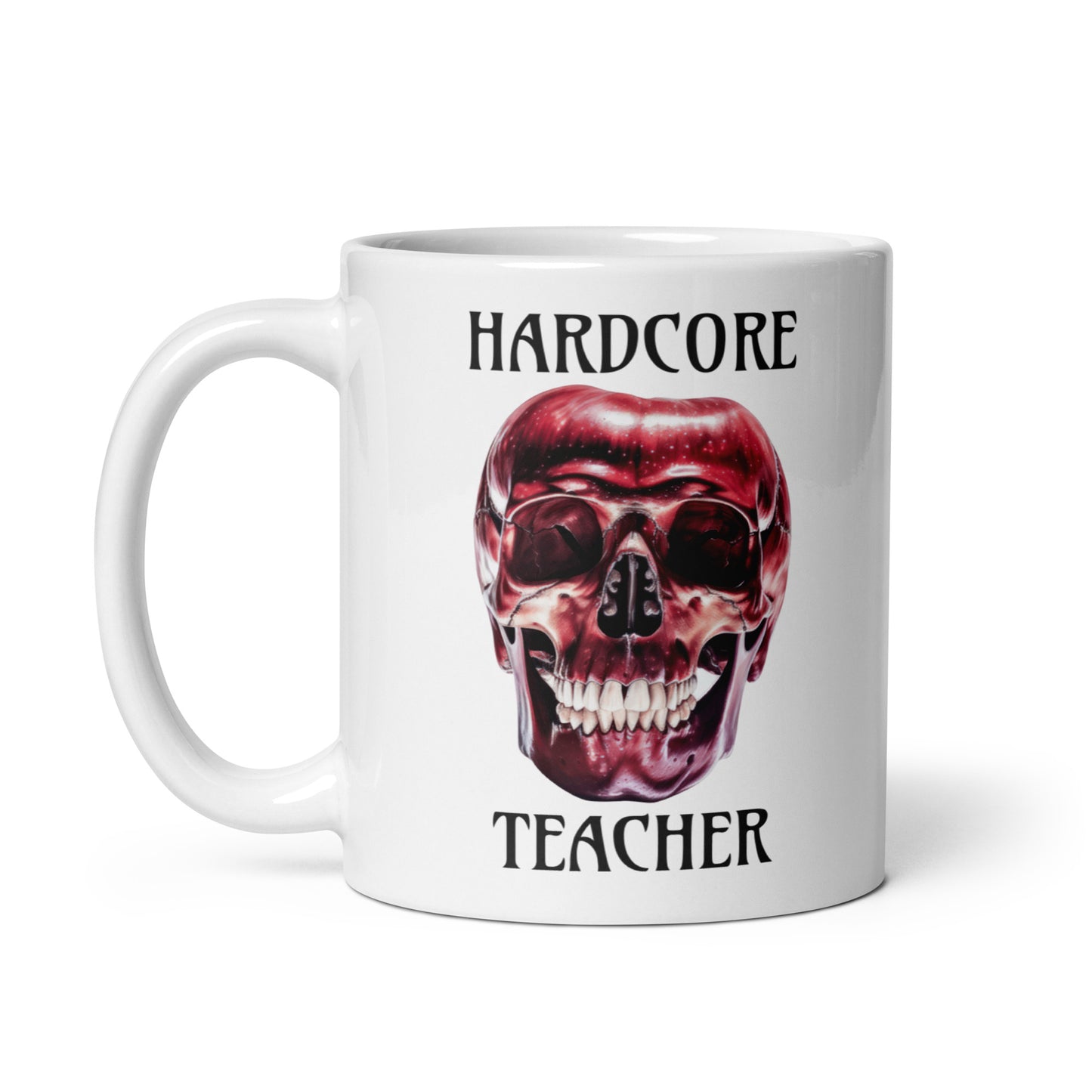 Hardcore Teacher Apple Skull Ceramic Mug (11oz)