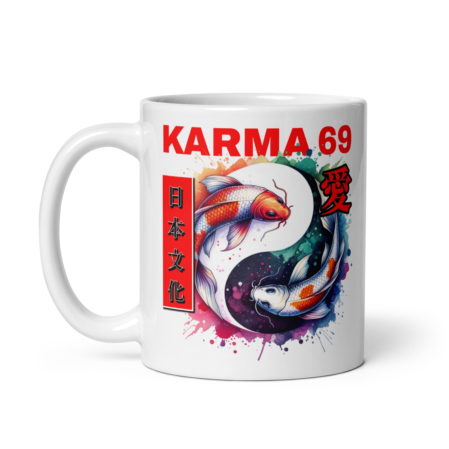 Karma 69 Japanese Koi Ceramic Mug (11oz)