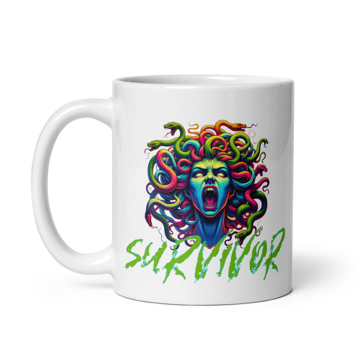 Medusa Survivor Screaming Gorgon Ceramic Mug (11oz)