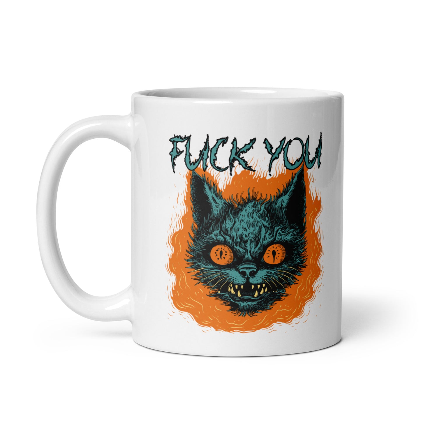 Scary Pussy Fuck You Ceramic Mug (11oz)