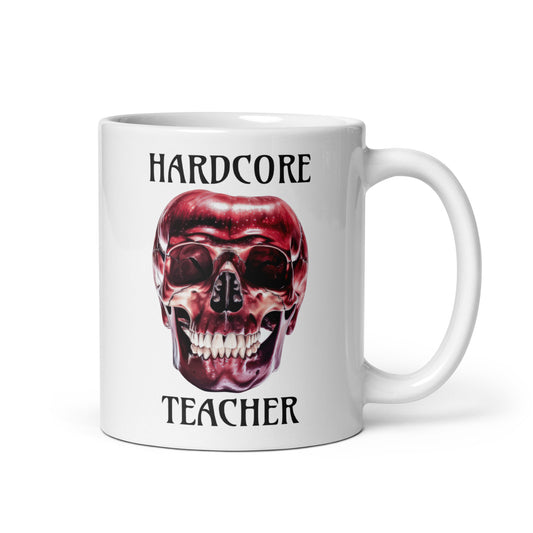 Hardcore Teacher Apple Skull Ceramic Mug (11oz)
