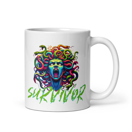 Medusa Survivor Screaming Gorgon Ceramic Mug (11oz)