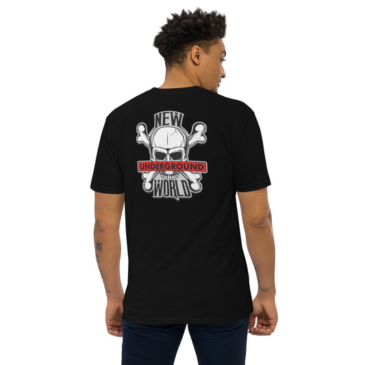 NEW WORLD UNDERGROUND MEN'S TWO-SIDED LOGO PREMIUM TEE